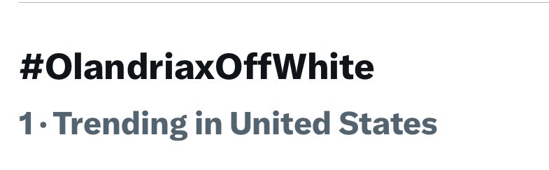 rach_6977's tweet photo. OLANDRIA IS #1!!!! 

OLANDRIA OFF-WHITE 10x10
#OlandriaxOffWhite https://t.co/5eLtT9LVMP