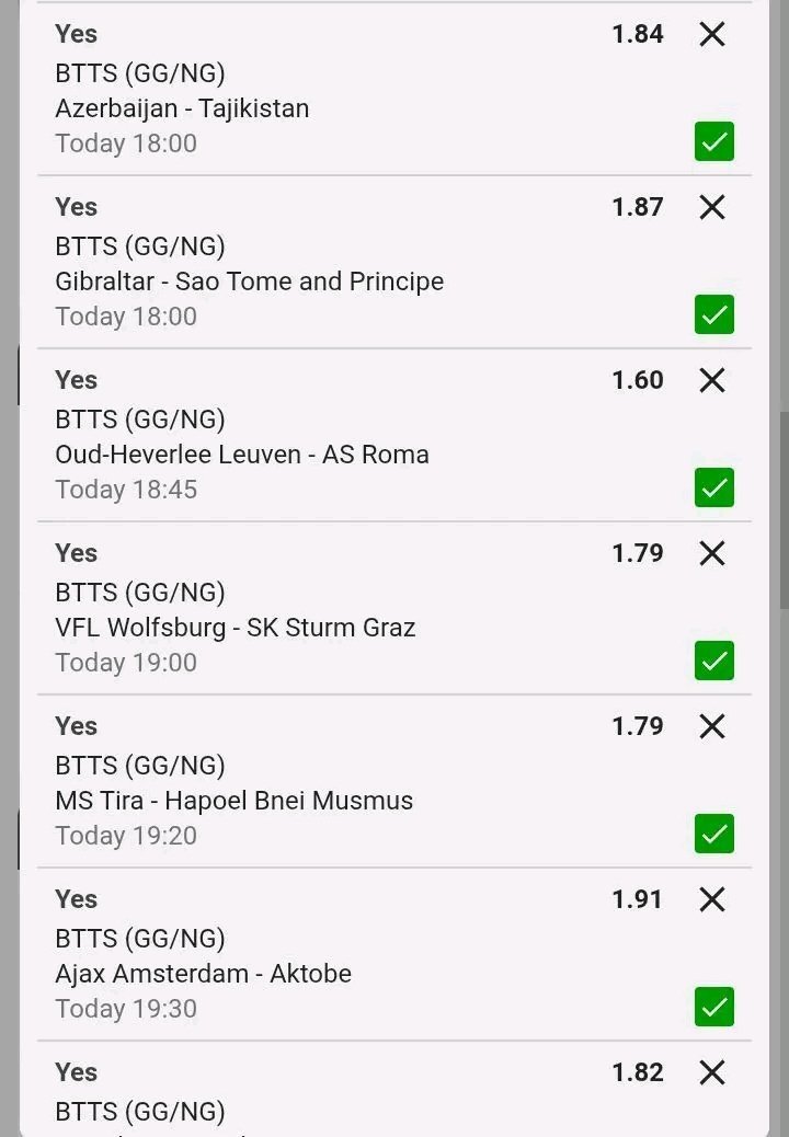 murunwamana5us's tweet photo. Kick off 18:00
Double chance 
BW749B34F3

Kick off 18:00
BTTS Yes
BW749B2E16 https://t.co/gdAvieQpK0