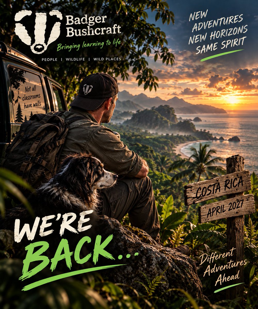 BadgerBushcraft's tweet photo. It's been a while — a lot has changed. Badger Bushcraft is back, and I'm moving forward with new expeditions and a real drive to put something back into life. More coming soon. #CostaRica #Expedition #2027 https://t.co/2xRCXn2AEY