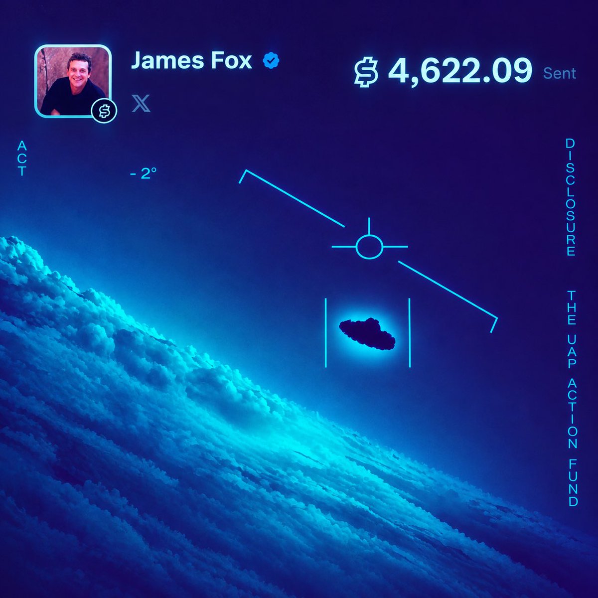 UAPfund's tweet photo. Day 2 and almost $5,000 has been raised. 

Looking forward to speak to James later today. 

Stay tuned… 

🛸 https://t.co/ITs1g5bnav
