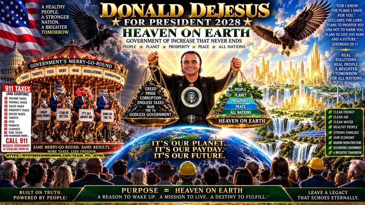 1993FreedomAct's tweet photo. #EarthsPayDay♻️⚖️
#XRay #Reps+#Dems+#Libs
#PlayingGodlessHandSoUBow2TheirPride
#Every1Greases #GodlessMerryGoRoundGovt
#CountlessTaxes
#ToPayGovtToKillPeopleIn🌏#Wars
#EveryPaysTaxesTarrifs4GovtToKill=#Prez2028
#DonaldDeJesusSr #GameOfWar+#MonopolyOver
https://t.co/3q74WeJCTx https://t.co/AD81bXxuT6