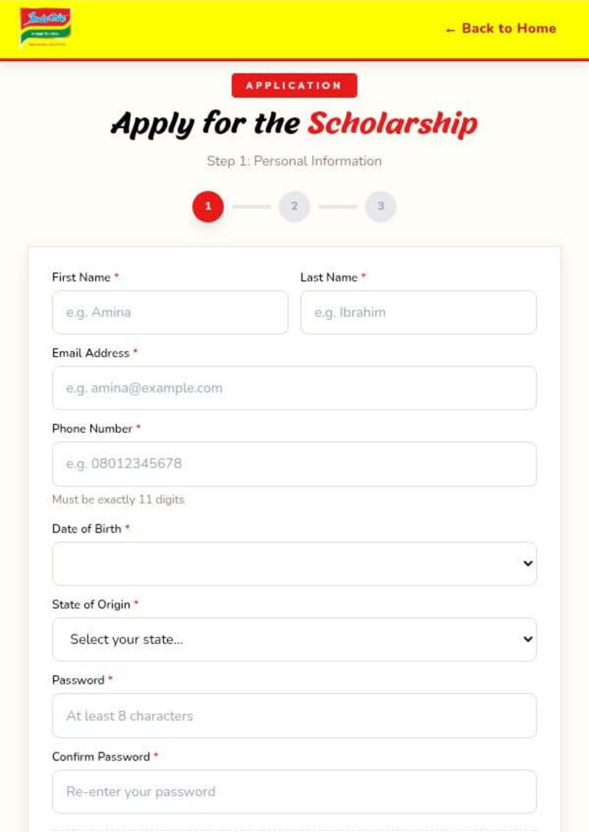 The_Ojn's tweet photo. Indomie scholarship programme is open

Application link in the comment 👇 

Closing : 30th of September, 2026 https://t.co/5DypiuMavt