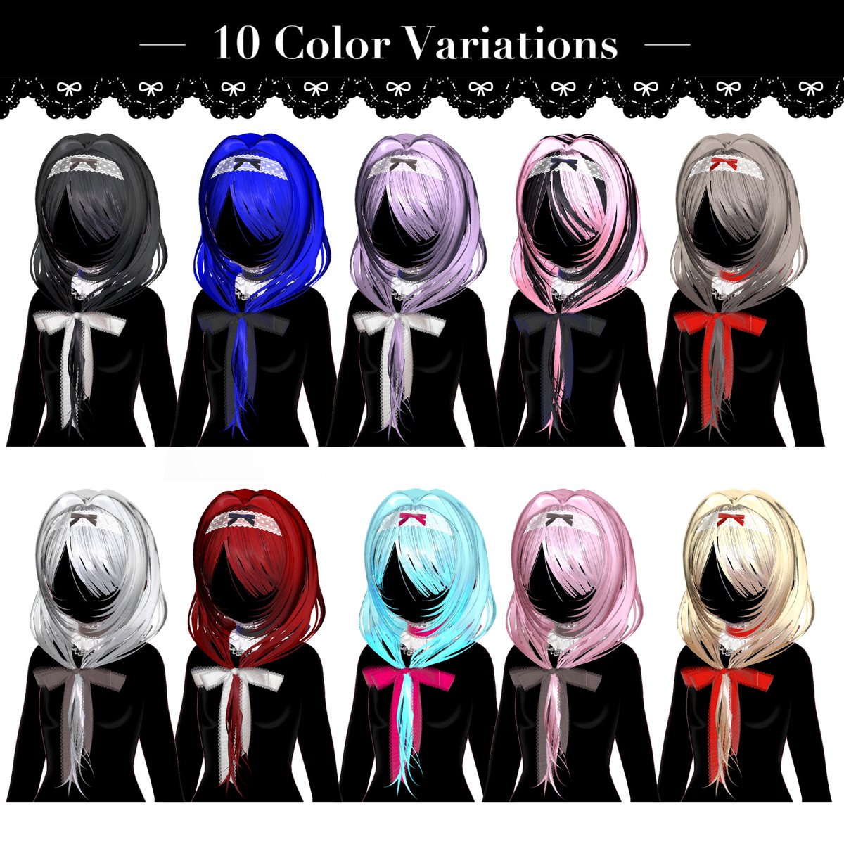 SAYO116_VRC's tweet photo. 新作ヘア「Fallen Ribbon」発売セール中です！🎀
・300円OFF実施中！
・13アバター対応
RTプレゼント企画
・参加条件：RT＋フォロー @sayo116_VRC
・抽選で3名様に本商品をプレゼント
・boothの♥が50増えるごとに当選枠＋1
・締め切り：9月26日
商品ページはリプライ欄へ ♡
#VRC #VRChat #Booth_PM https://t.co/FvgvF5Gg0g