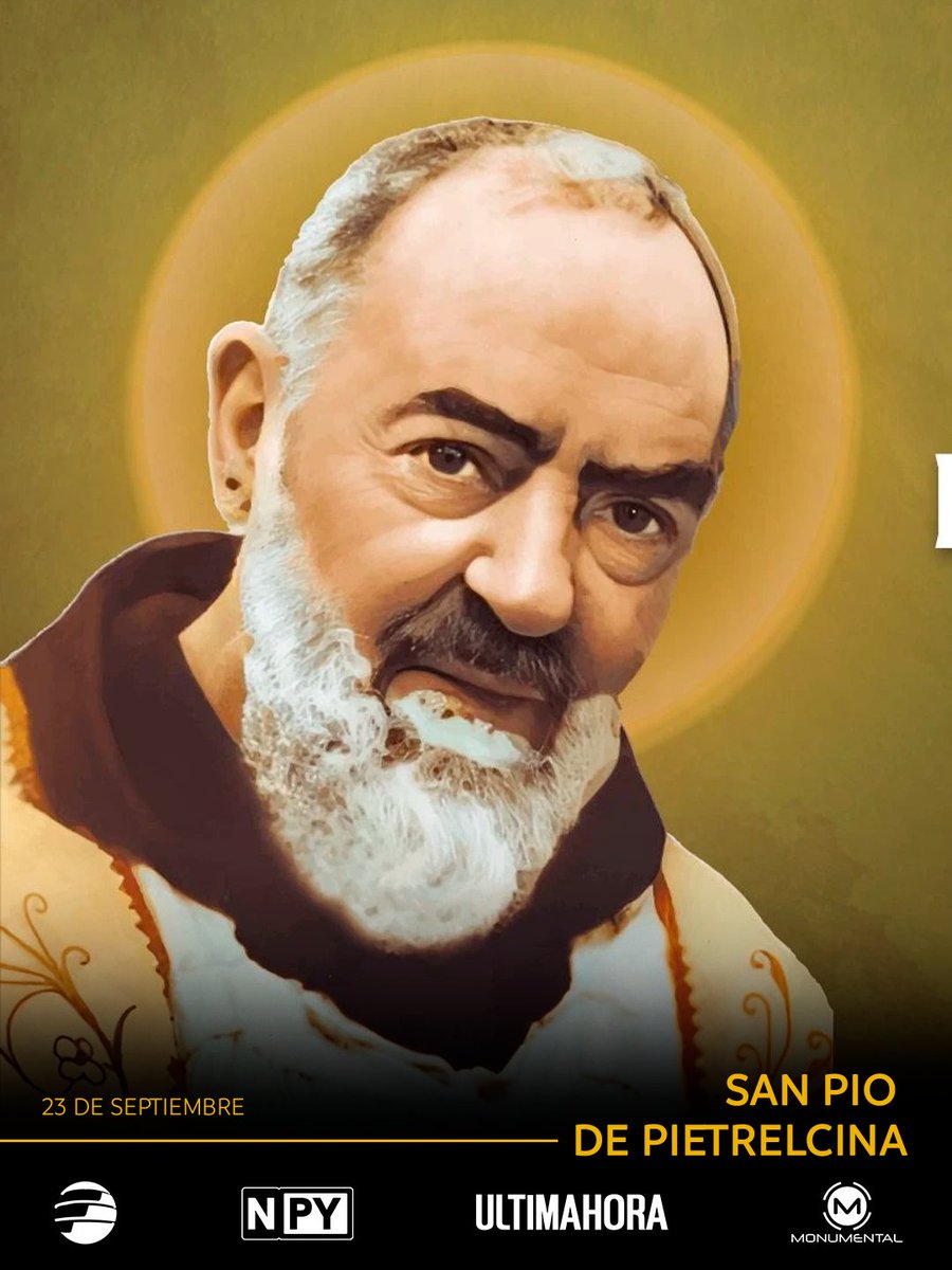 AM_1080's tweet photo. 🙏 Hoy celebramos Fiesta de San Pío de Pietrelcina.

🔸 Un día como hoy, pero de 1968, el "Santo de los Estigmas" nacía al cielo, dejándonos un legado inmenso de fe, oración y entrega al sufrimiento por amor a Cristo.

👉🏼 "Reza, espera y no te preocupes. La preocupación no sirve para nada. Dios es misericordioso y escuchará tu oración".

🟠 Suscribite a nuestro canal de Youtube: https://t.co/GdrCZmlBbo

#Comunidad1080 📻