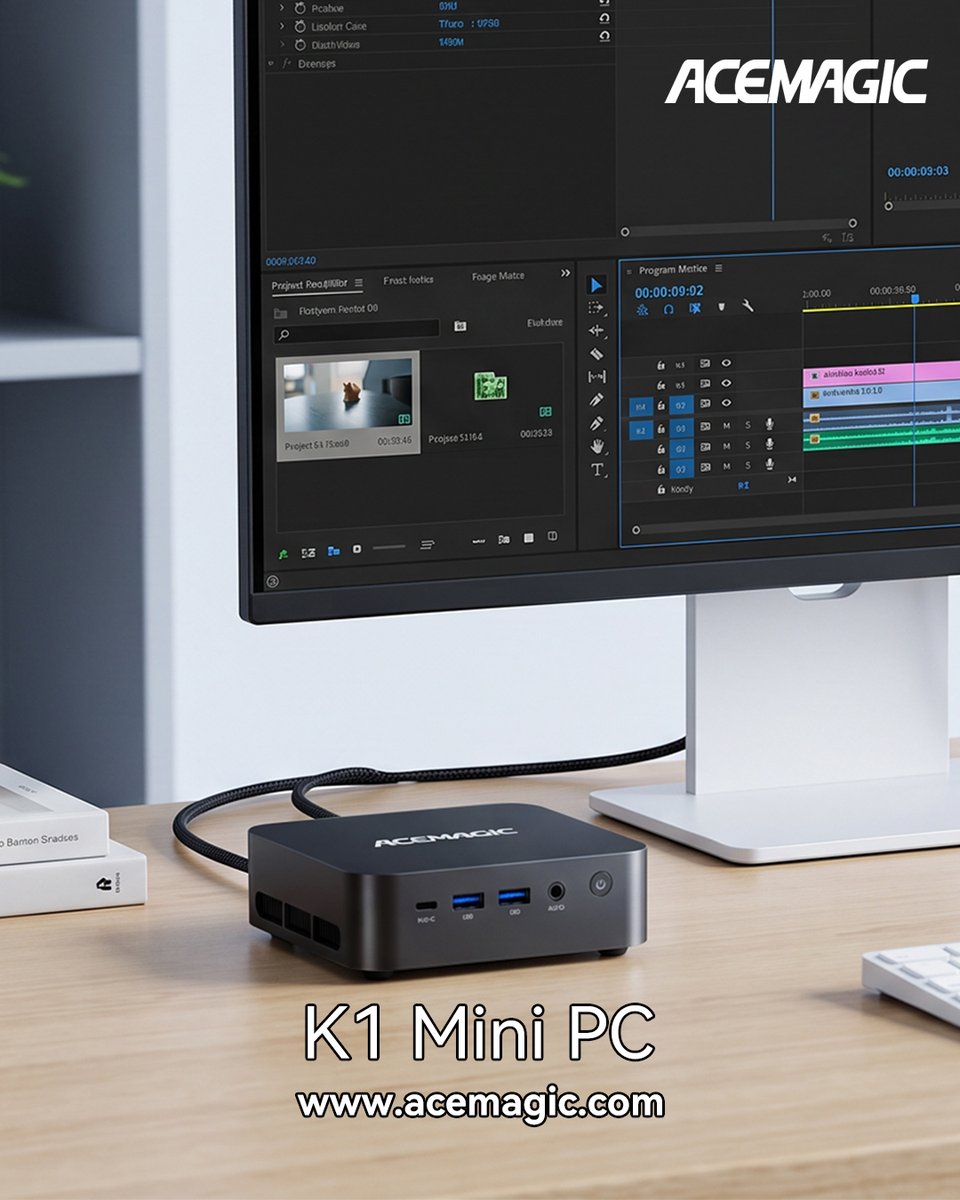 Acemagic_MiniPC's tweet photo. Small footprint. Big plans. 👀

Meet the ACEMAGIC K1 Mini PC. A compact setup for work, entertainment, and everyday multitasking.

What would you put on your K1 setup first? 💻

#MiniPC #ACEMAGIC https://t.co/kLSGIil4hb