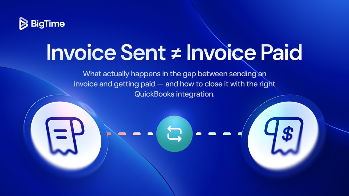 BigTimeSoftware's tweet photo. What happens between "invoice sent" and "invoice paid"? 💰

We compared 2026's top QuickBooks payment tools. Some sync but can't collect. Others collect but break the sync.

"Integrates with QuickBooks" means different things 👇
 https://t.co/Inh3vcjOed
#QuickBooks #PSA https://t.co/g0isjZAfA2