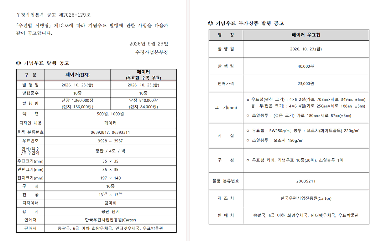 lol_soo9's tweet photo. 페이커 기념우표 10월 23일 발행 예정
우표첩 커버, 기념우표 10종

시스템 점검으로 9월 28일까지 가입이 안된다고 하니까 가입 안하신 분들은 28일(월) 되자마자 전화 문의 한번 해보시길.. 
왜냐면 온라인 사전구매 수량을 9월 28일까지 설정해야됨,, 꼭 문의 해보세요 안그럼 오프로 사셔야함 https://t.co/nwVt2H3yM9