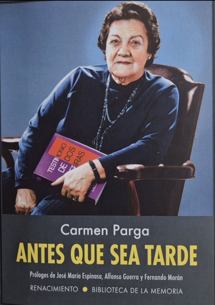 Unoporaqui's tweet photo. Carmen Parga (PCE), que participó en la rebelión de octubre del 34 contra la II República, casada con Manuel Tagüeña (PCE), confiesa en sus Memorias que la izquierda obrera de 1933 decidió "no aceptar el mandato de las urnas" (acababa de ganar las elecciones generales ampliamente la derecha), porque "en nuestra cultura la tradición era la del golpe de Estado o el pronunciamiento, lo que casaba muy bien con los afanes revolucionarios de caballeristas y comunistas".

¿Alguien lo necesita más claro o así está bien? 🤷‍♂️