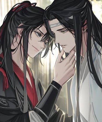 gremlinyibito's tweet photo. he likes lan wangji’s face a little bit too much https://t.co/PucBBtpqfh