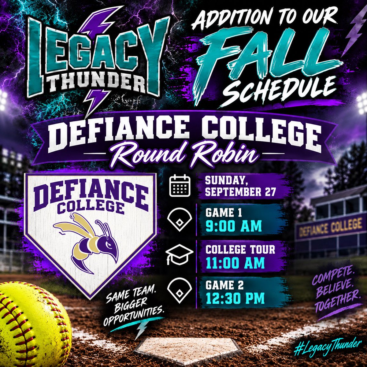 LegacyThunderIN's tweet photo. Excited to see the girls in action this Sunday @deficollegesb #LiveLikeIzzy21 #LeaveYourLegacy https://t.co/KA3KuKVYdi