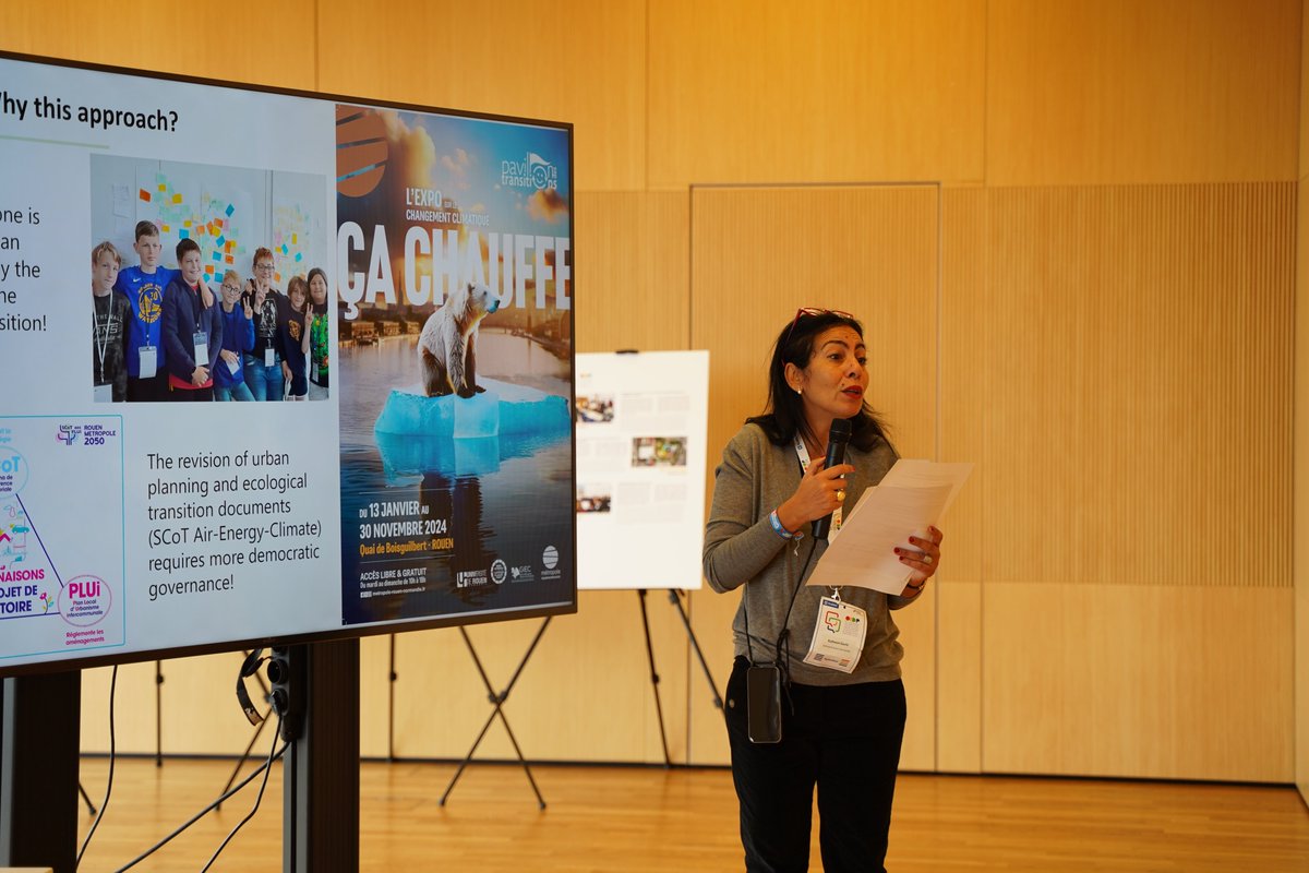 oidp_org's tweet photo. #OIDP25
✨Session des lauréats du prix OIDP récompensant les meilleures pratiques en matière de participation citoyenne
🏆Kalthoum Gachi explique que l'idée était de construire un projet de territoire partagé, qui concilie justice sociale, qualité de vie &amp; résilience climatique. https://t.co/OiyXxCQagX