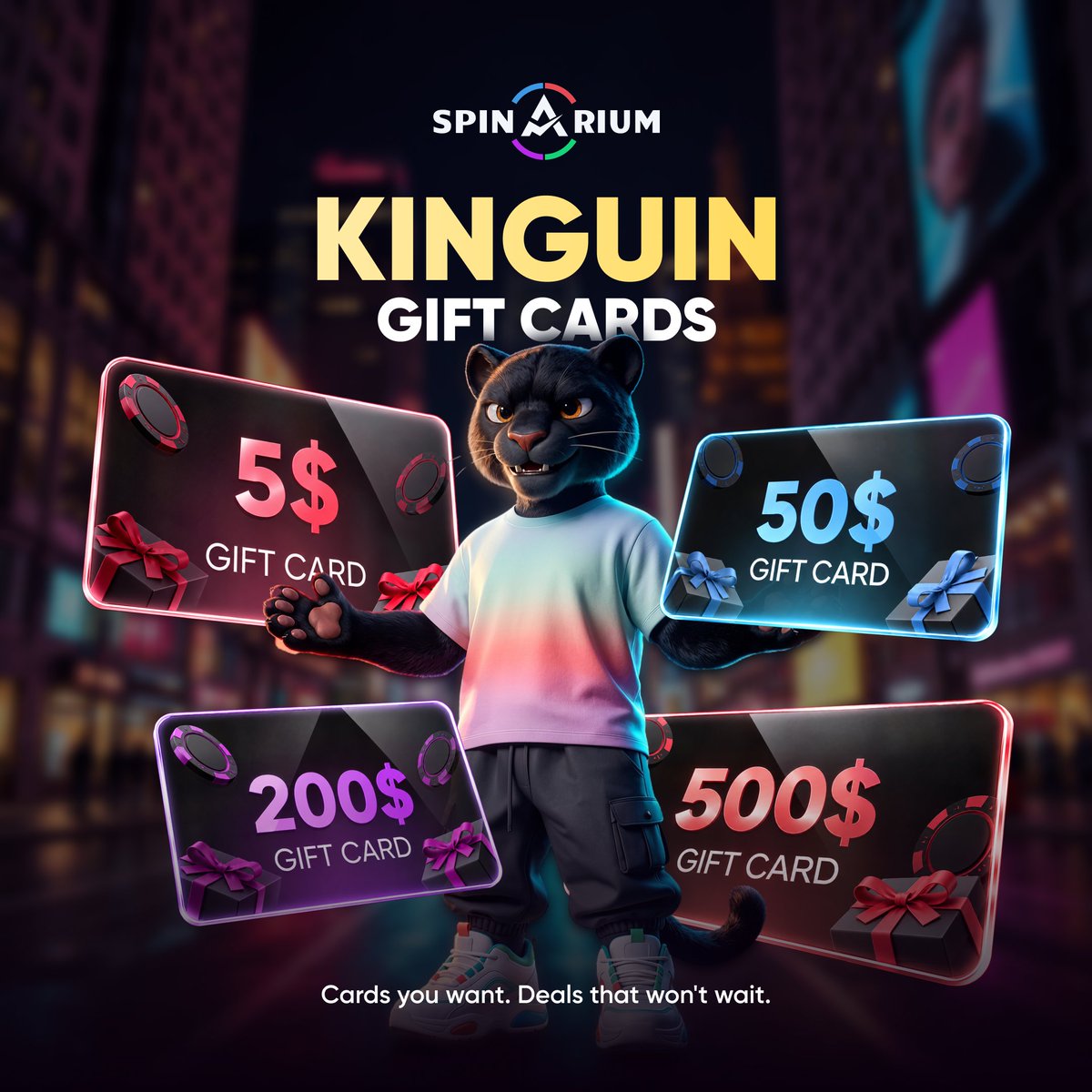 spinarium's tweet photo. Small treat or big upgrade? 👀

#Kinguin gift cards: from $5 to $1k

Your call. #Spinarium's got the rest.
https://t.co/P7y2qtOwtB https://t.co/xpUrZW9Q0W