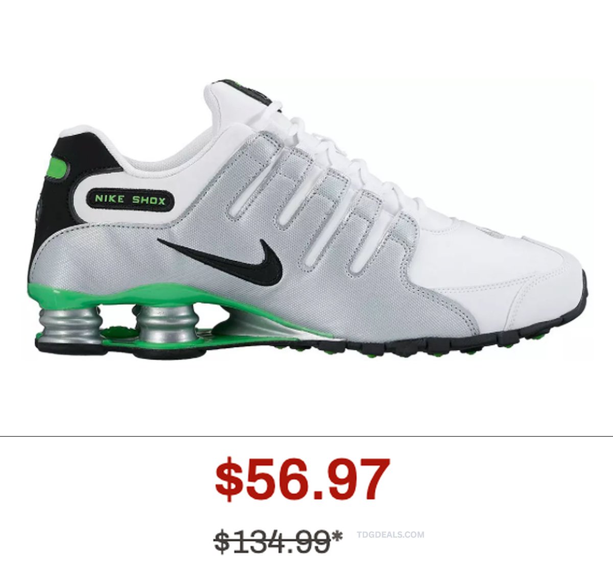 thedealsguy_'s tweet photo. $134.99 NIKE SHOX NZ FOR $56.97

58% off at DSG. Note that this flash sale ends tomorrow 9/24

https://t.co/kQKTgA2MSr

Check if your size is in stock. 👟

#ad https://t.co/SbPicF9uu6