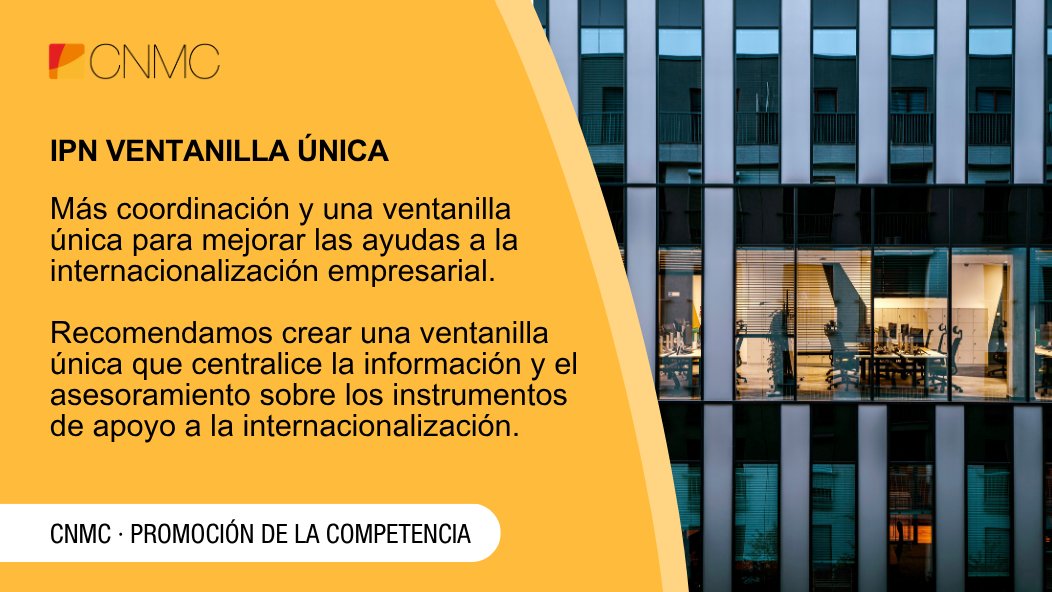 CNMC_ES's tweet photo. #PromoCompetencia | Más coordinación y una ventanilla única para mejorar las ayudas a la internacionalización empresarial.

NP: https://t.co/Anfv8K4v9x https://t.co/g10U1mkrYN