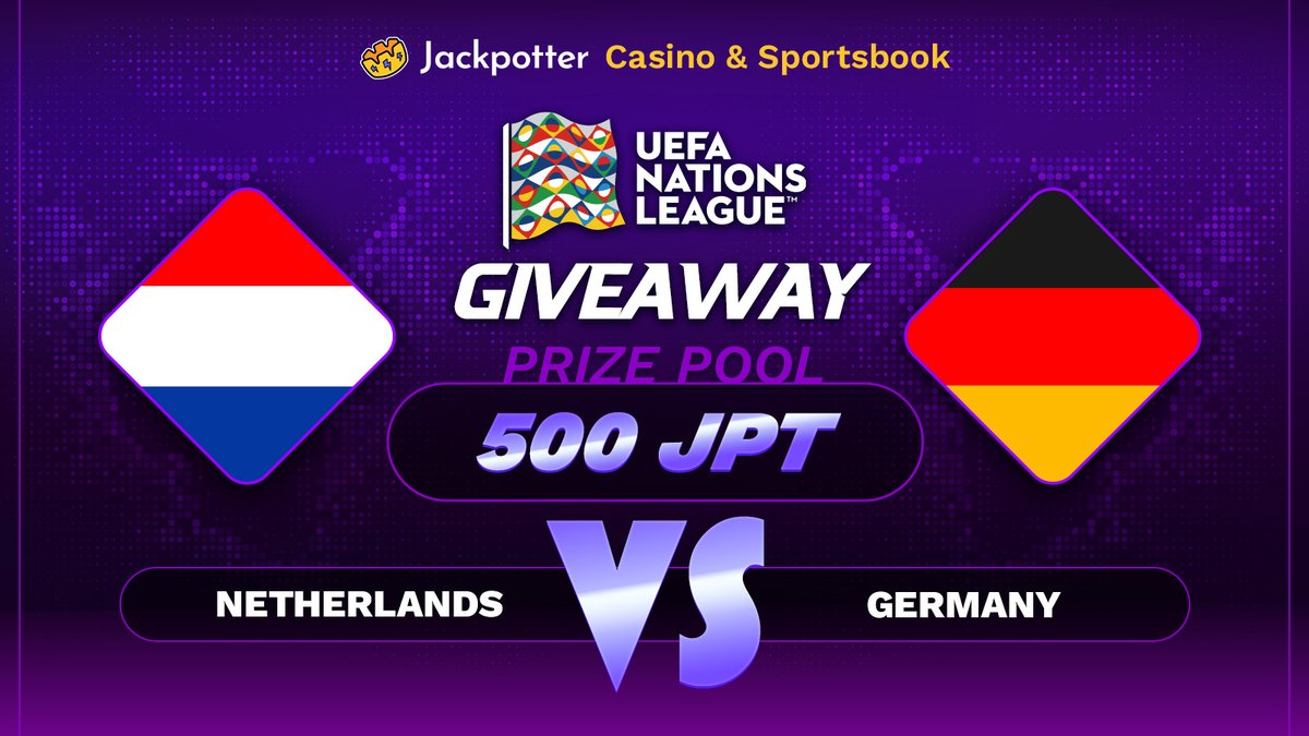 jackpotterCOM's tweet photo. 🏆 UEFA Nations League Giveaway is here - Netherlands  VS Germany

Which team will win the match ?

Comment with your  prediction + Jackpotter Username and ETH wallet address below to enter!

Prize Pool: 500 JPT

Winners : 5 lucky winners will each get 100 JPT! https://t.co/XrutWnbFHf