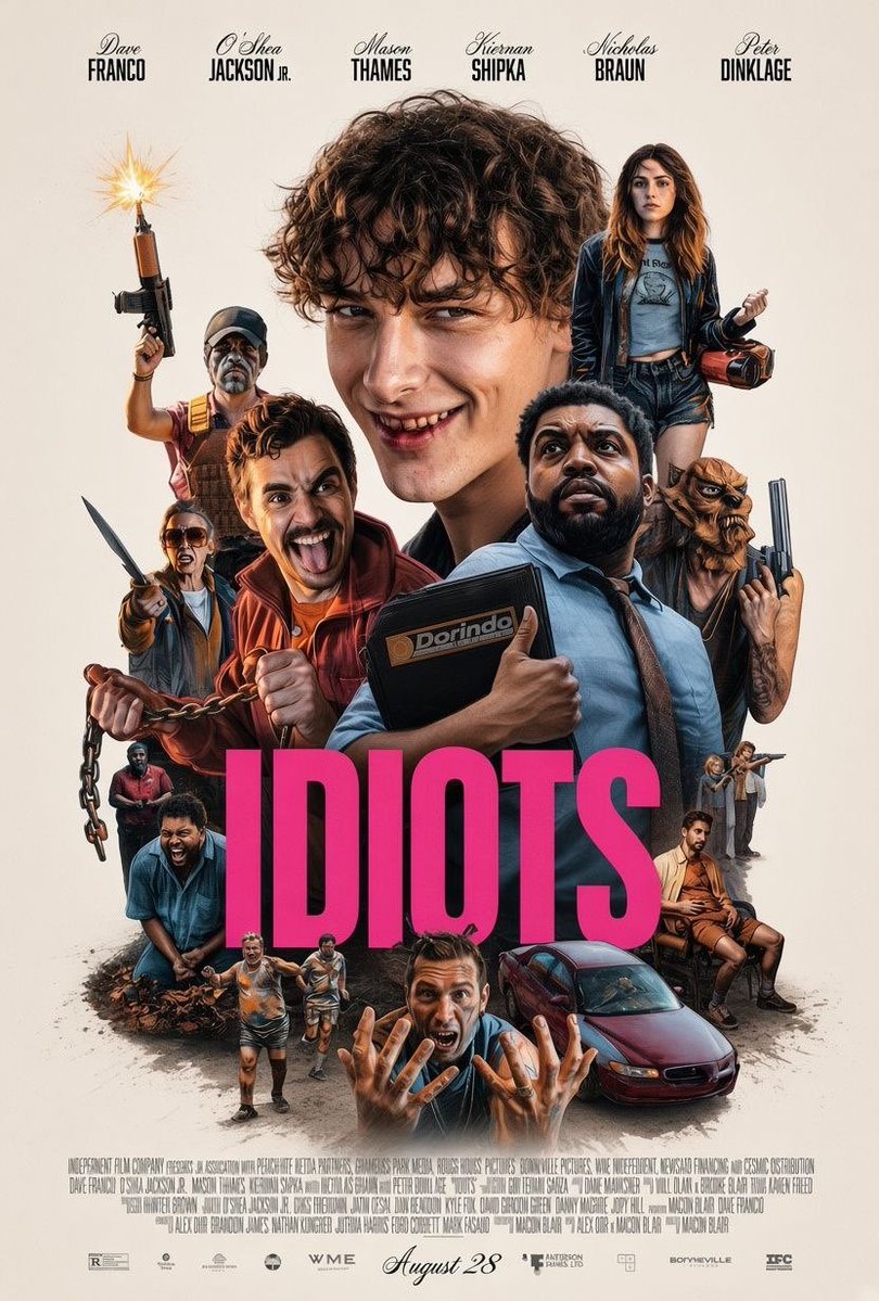 MoviXli's tweet photo. IDIOTS [2026]

Two broke drivers. One spoiled rich kid. One ride to rehab that goes completely off the rails. 💀

What starts as a simple trip turns into a wild ride through drugs, crime, and chaos. https://t.co/qjO29mK5Hf