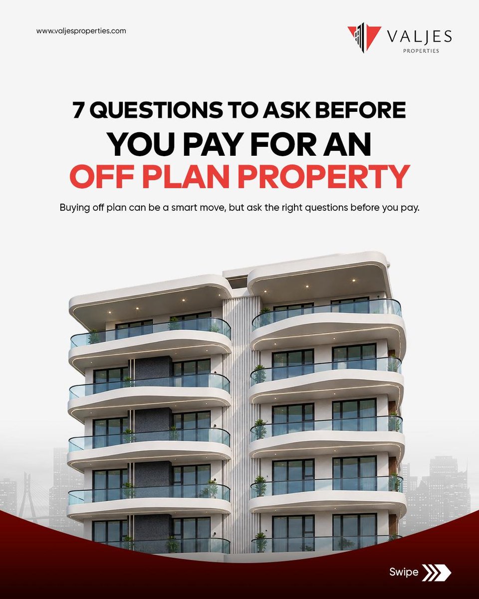 valjes_pty_ltd's tweet photo. The render looks good. The location sounds right. The payment plan looks manageable.

But what else should you know before buying off plan?

We put together 7 questions worth asking before you make that payment.

Save this one

#valjesproperties #offplanproperty #lagosrealestate https://t.co/H99m5ThYJm