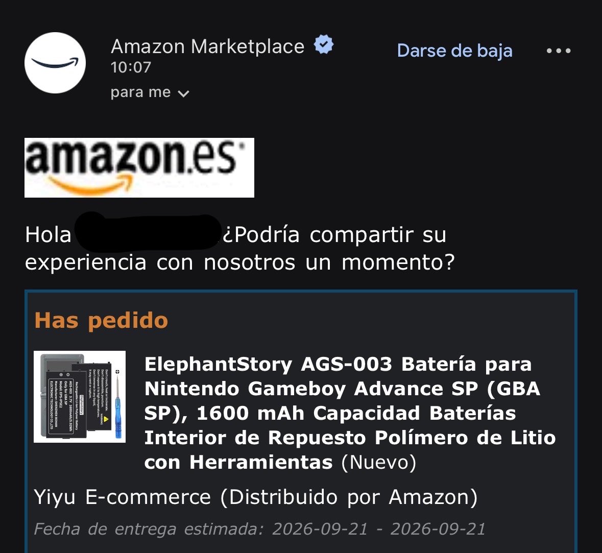 fRoaKIE_23's tweet photo. Hola @amazon Si me dáis una invitación para comprar una ETB del 30 aniversario de Pokémon os pongo 5 estrellas en absolutamente todo! 🤣 Un saludo!

Por cierto muy buena esta batería de recambio para una game boy sp 👍🏻 https://t.co/FjmeWSg0pM
