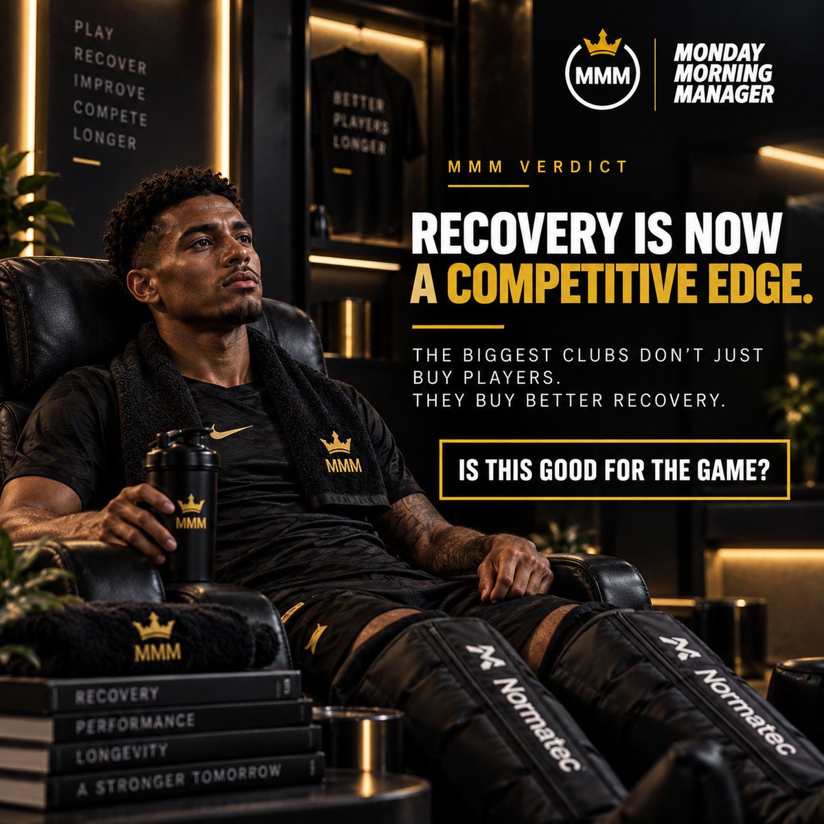 monday_manager's tweet photo. Recovery used to mean rest. Now it means ice baths, cryotherapy, sleep experts and full performance teams. ❄️⚽️

The biggest clubs aren’t just buying talent - they’re buying availability and longevity. 📈

Is recovery now football’s hidden edge? 👀

#SportsScience #Performance https://t.co/SvTMH0agwc
