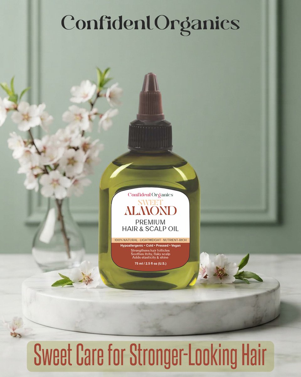 FredDownzu9l's tweet photo. Give your hair extra natural care. Confident Organics Sweet Almond Premium Hair &amp; Scalp Oil nourishes from scalp to ends, leaving hair softer, smoother and beautifully cared for. Healthy-looking hair starts with thoughtful care. https://t.co/DV5fmJDwHu