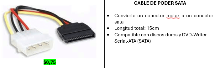 gpcompu's tweet photo. #Accesorios #Tecnología #Computadores #Gpcompu #Cable #sata #cablepodersata
Cable de Poder SATA
WhatsApp: 0999719180
Catálogo Digital: https://t.co/Sc8Sg7NK26 https://t.co/WTIoEnbxw5