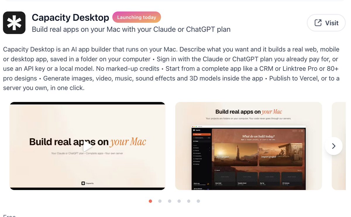 samuelrdt's tweet photo. I just found out we are launching Capacity' s desktop app on ProductHunt today. 

Upvotes are highly appreciated https://t.co/GvJYdugIPJ https://t.co/7UAnAmvwfl