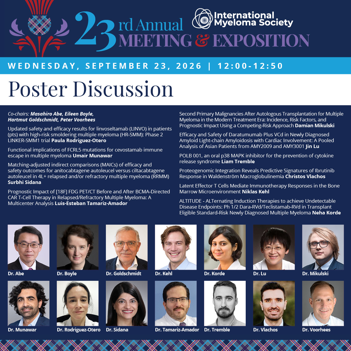 Myeloma Society (@Myeloma_Society) — #IMS26 — LINKER-SMM1 data slide