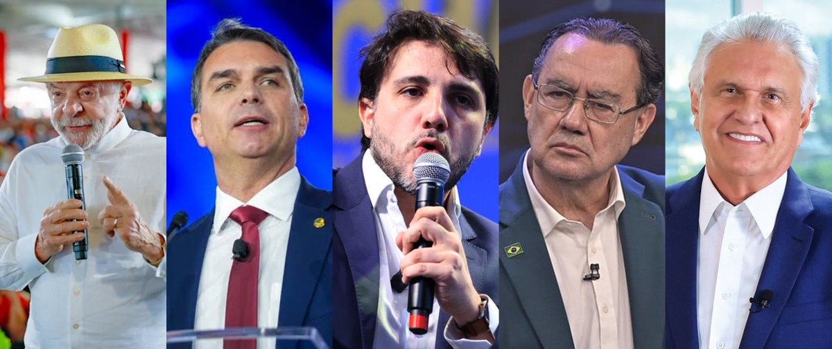 brpollsx's tweet photo. 🗳️ ATLAS INTEL: Pesquisa NACIONAL de intenção de voto no 1° TURNO para a Presidência da República.

▶️ Votos Totais
🔴 Lula (PT): 45,8% (+1,7)
🔵 Flávio Bolsonaro (PL): 43,4% (+1,7) 
🟡 Renan Santos (Missão): 4,5% (-0,6)
🟤 Augusto Cury (Avante): 2,1% (-1,4)
🟢 Ronaldo Caiado (PSD): 1,3% (-0,4)
🟠 Romeu Zema (NOVO): 0,9% (-0,2)
🟣 Samara Martins (UP): 0,4% (-0,3)
⚫️ Clariana Barão (DC): 0,4% (*)
⚪️ Branco/Nulo: 0,7% (-0,9)
❓ Não sabe: 0,5% (=)

Em comparação com o levantamento anterior, realizado entre 11/9 e 16/9, Lula (PT) e Flávio Bolsonaro (PL) oscilaram 1,7 p.p. para cima. A distância entre os dois no cenário de 1º turno permaneceu estável em 2,4 p.p. A margem de erro da pesquisa é de ±1 p.p.

📆 17/9 a 22/9
👥 5.015 respondentes
📌 BR-04739/2026