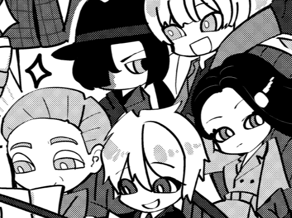 moonbeast_tori's tweet photo. 【10/11 Roll of Cthulhu新刊】 
「探索者邂逅合同誌」寄稿サンプル
マフィア達でアメコミドライブ＆カラーギャング達の買い物＠渋谷
それぞれ2P寄稿しています。
よろしくお願いします。 https://t.co/4xN2KyvnuP