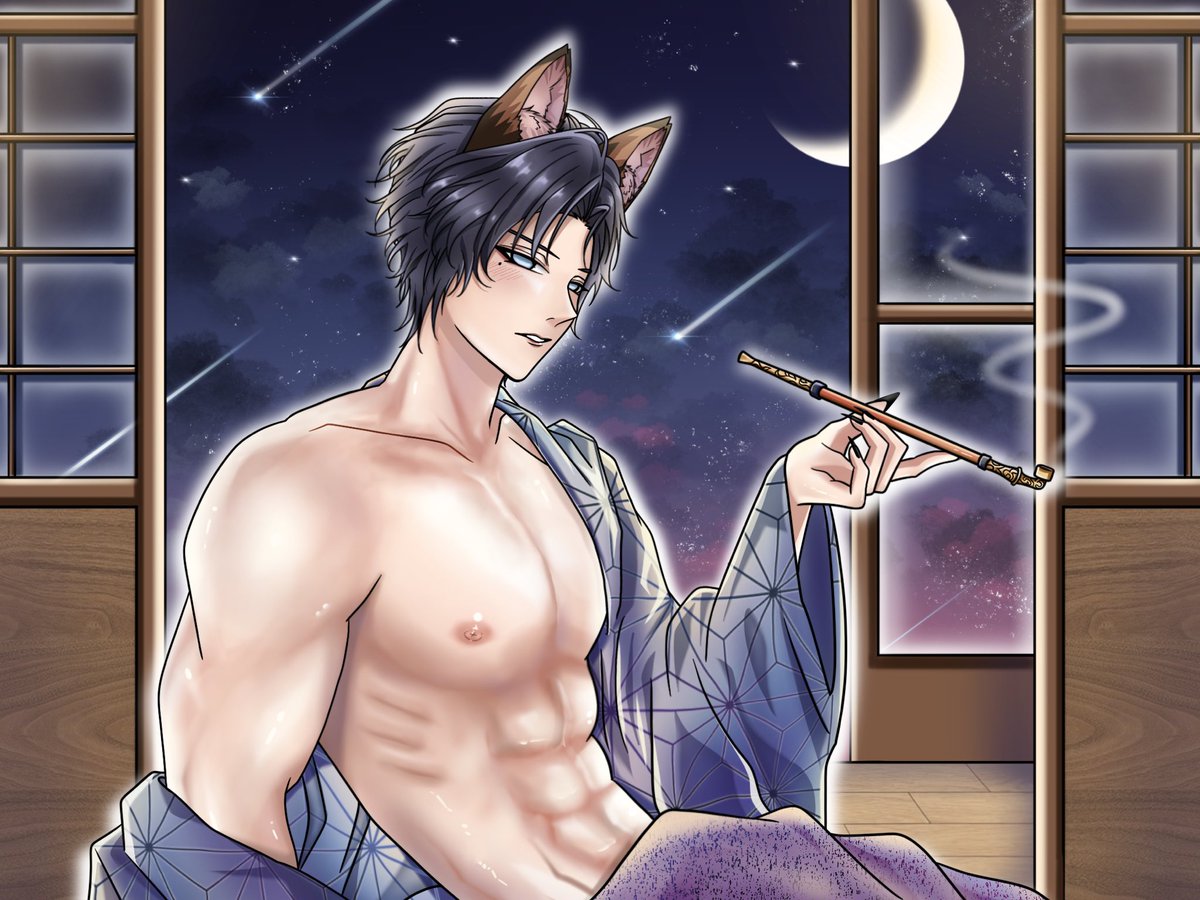yui_nogami's tweet photo. Happy Mid-Autumn Everywann
Who wants a male Yoshiwara to spend the festival with?💦

#Caenvas #NStrayFeW https://t.co/krosOfJY30