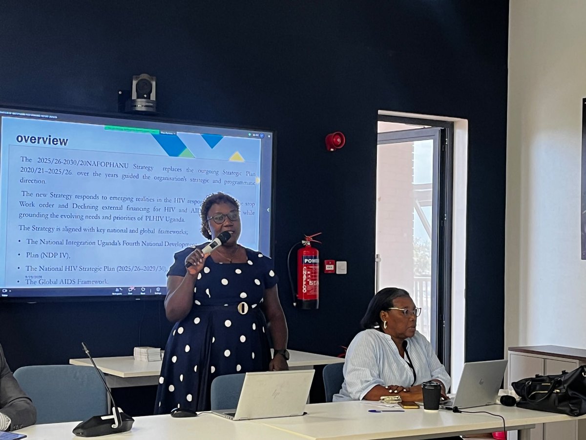 VictoriaKatamba's tweet photo. 1/2
Ms. @Bridget2562 presents the @NAFOPHANU Strategic Plan 2025/26–2030/31, focused on policy coordination, bridging gaps and strengthening community-led systems for a sustainable HIV response by 2030.

#NAFOPHANUalAtHome #HomeOfChampians https://t.co/LORImjood5