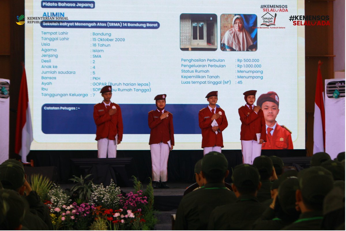 srma14kbb's tweet photo. Beberapa potret kunjungan Bapak Menteri Sosial RI @gusipul_id dalam kegiatan pembukaan pelatihan pengasuhan bagi Wali Asuh Sekolah Rakyat dan pelatihan keasramaan bagi wali asrama di BBPPKS Bandung. https://t.co/H1ozKf0LiI