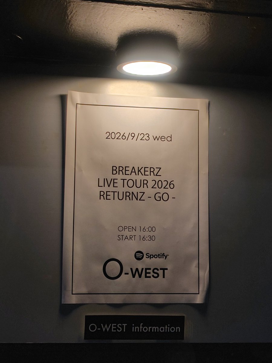 _yuki_04's tweet photo. BREAKERZ LIVE TOUR 2026  RETURNZ -GO-
ファイナル楽しかった♪

O-WESTいつ以来だかわからないくらい久しぶりに来た💦

26日の追加公演も参加するので、明日明後日とライブを楽しみに乗り切る٩(๑´0`๑)۶ https://t.co/wXoEUx99OU