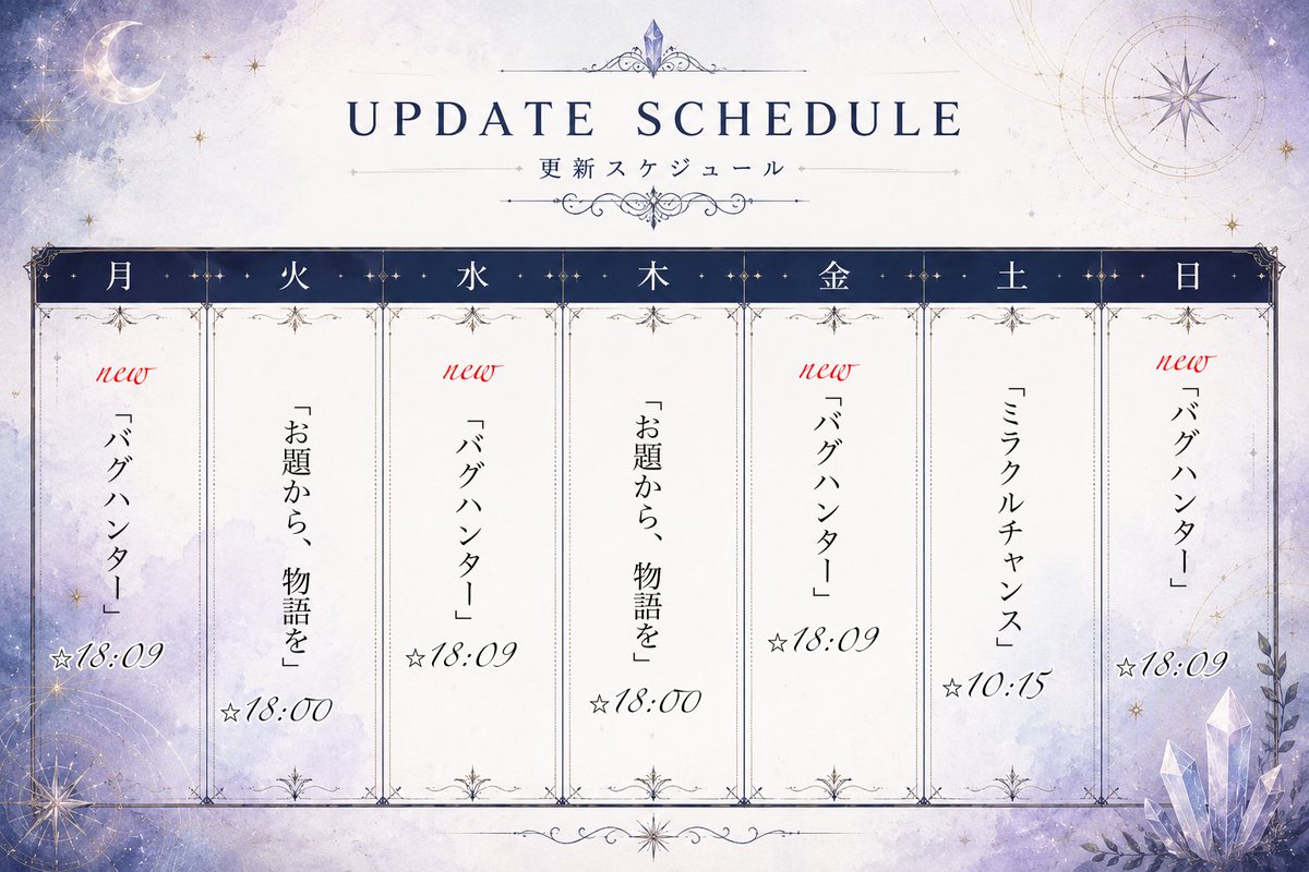 cielshiel555's tweet photo. 毎週 日・月・水・金 18:09　更新！
というわけで最新話投稿されましたー

VRMMO「エンドアーク」のバグを追う、ソラとカイト。
バグを追った先で、彼らが見つけたものとは――。

VRMMOを舞台にしたSFエンタメ
「バクハンター」
https://t.co/UEuXvV7kl5
#カクヨム https://t.co/plTHqjsGtv