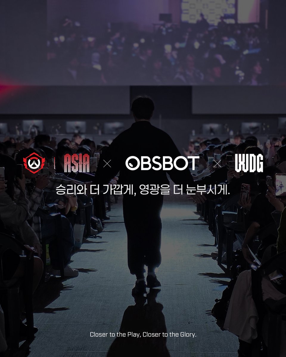 OW_Esports_Asia's tweet photo. 🔥 전장을 넘어, 새로운 역사를 향해.
치열한 경쟁 속에서 탄생하는 한 번의 플레이,
수많은 팬들이 함께 만드는 뜨거운 순간.

OBSBOT이 2026 OWCS ASIA 공식 협력 카메라로
그 뜨거운 여정에 함께합니다.

경기를 넘어 하나의 기억이 되는 순간,
그 모든 장면을 함께 만들어갑니다.
OBSBOT × OWCS ASIA

🔗https://t.co/kZFsoNyGXL

#OBSBOT #옵스봇 #OWCS #OWCSASIA #오버워치 #WDG