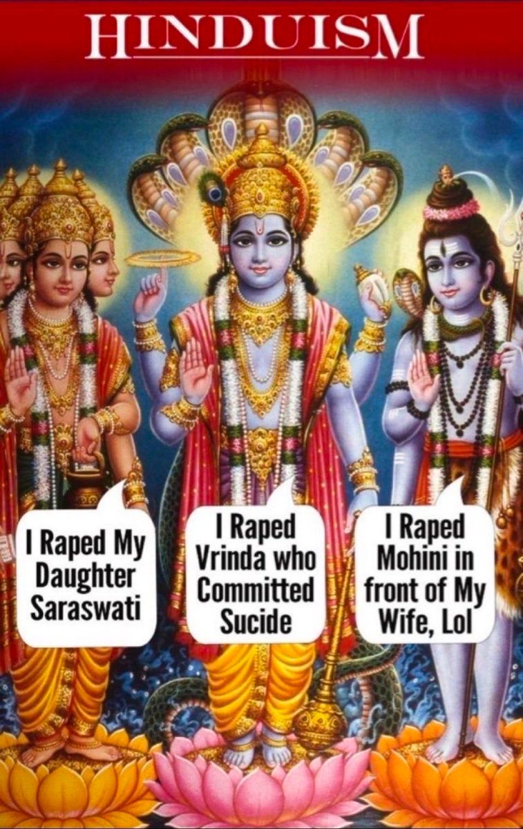 Hiklerius's tweet photo. @bhairavidevi7 @EdelYume You literally worship these 'gods' 😂 https://t.co/cgRvfn0RRy