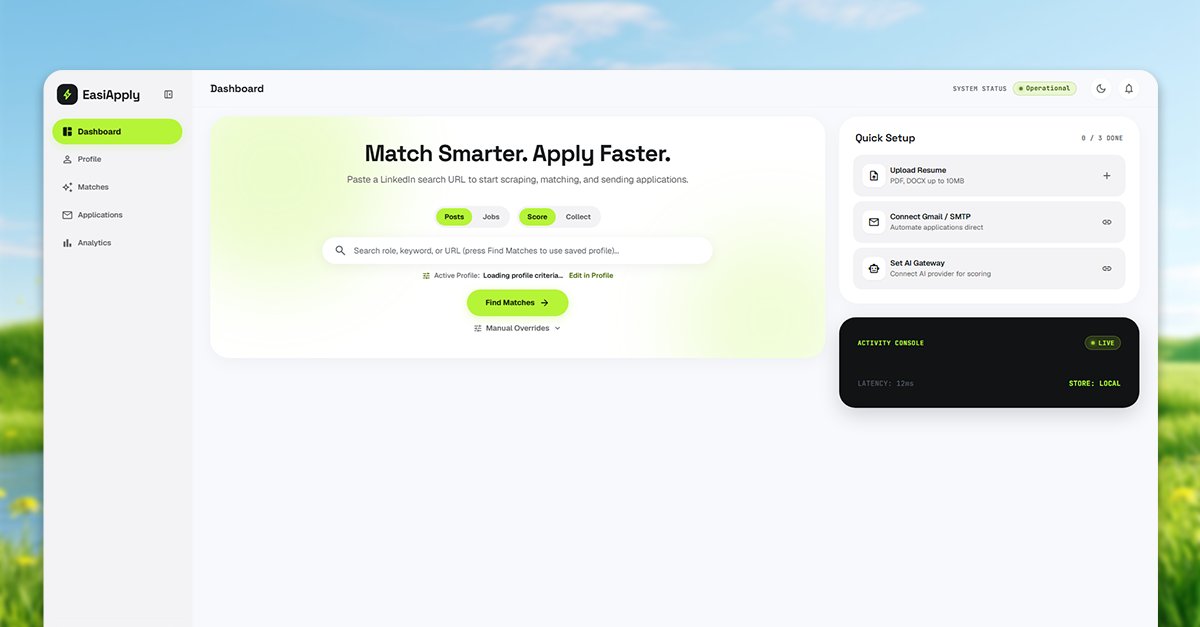 kul_utkarsh's tweet photo. 20 min per job application. 
I did 100 last month. 

I'm a product designer. I can't code. I built it anyway with AI agents. 

It scans LinkedIn from my profile the job feed AND the post feed scores every match, drafts my outreach. 

It runs local. https://t.co/fWL3A3hCIX