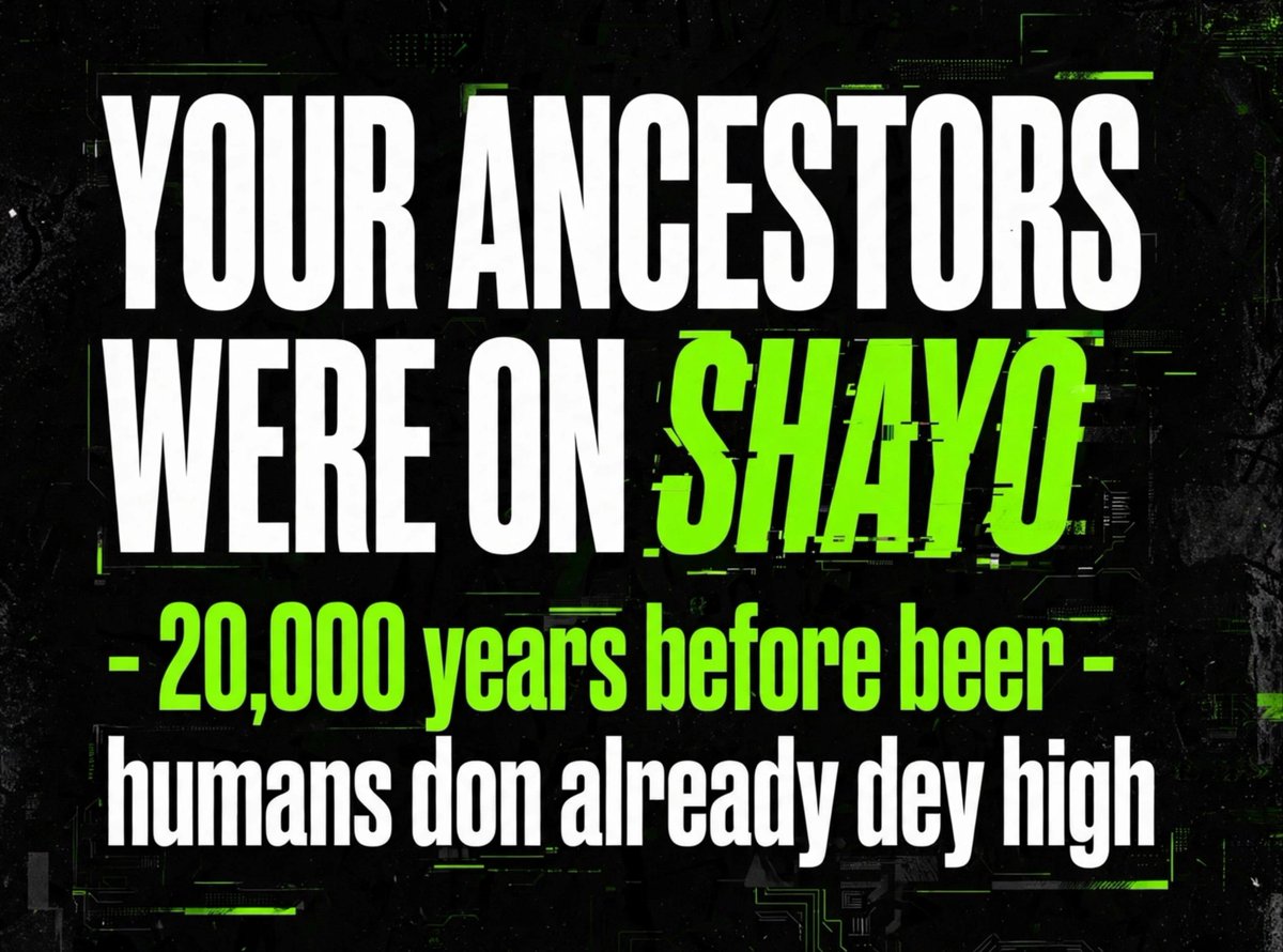 _GlitchDaily's tweet photo. #GlitchNews
#OddHumanStories

20k years before we invented beer, ancient Indonesians were already chewing psychoactive nuts to get buzzed (shayo) 

WHERE?
Sulawesi Island, Indonesia
20,000 years ago
No beer. No cigarettes. No clubs.
But man don find way to buzz.

WHAT THEY CHEW?
Betel Nut - small red nut
When you chew it:
- Mouth turn red
- Head go light
- You feel happy & talkative

THE DISCOVERY?
Scientists no see their bottles.
They saw their TEETH.
- Deep grooves inside teeth
- Not from food
- Chemical called ARECOLINE inside teeth = proof of drug
Their teeth was their drug diary.

THE GLITCH:
Before we invented farming.
Before we invented money.
Before we invented beer.

Human don already dey find way to escape reality.
We have never been sober since day 1.

Moral: Humans have never liked sober reality.

#HumanOddities #GlitchNews