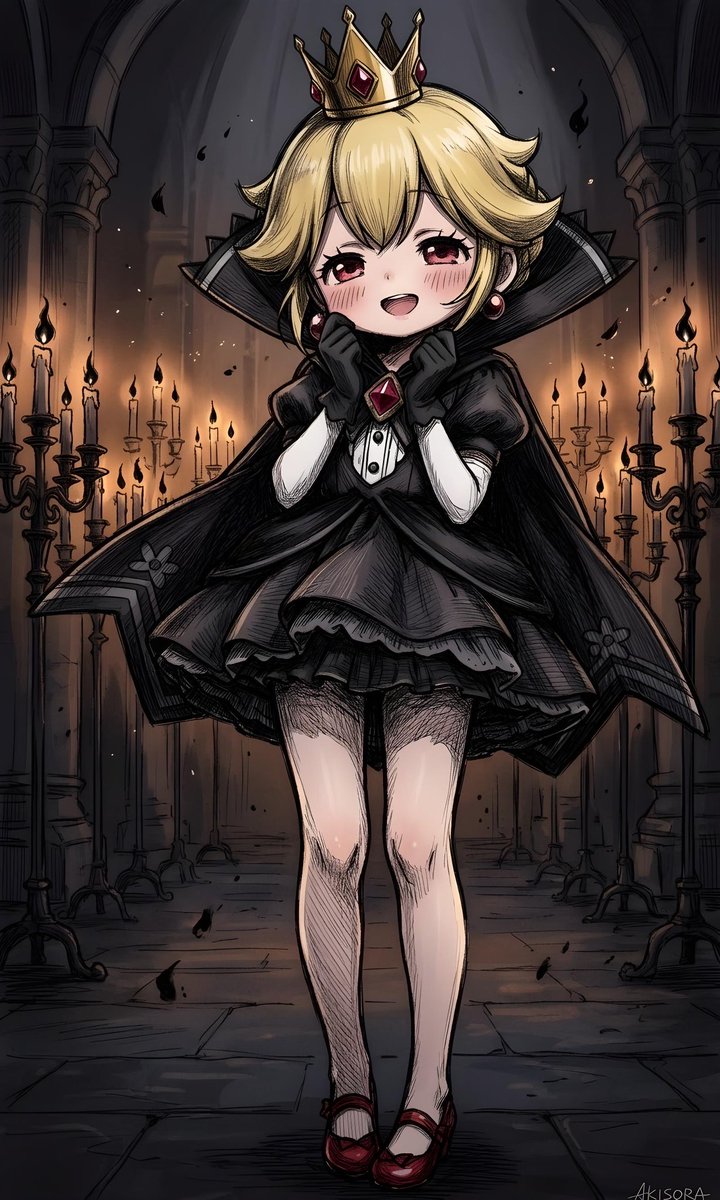 AKISORAIII's tweet photo. ペーパーマリオRPGより「カゲの女王」
ふむ…
見れば　なかなかの　面がまえ

どうだ　わらわに　つかえぬか？
わらわの　しもべに　なれば
わるいようには　せぬぞ

ことわる
👉🏻しもべになる

こんな可愛いラスボスなら是非しもべになりたい❗️世界なんてどうでも良くなる🥰
#AIイラスト　#二次創作 https://t.co/GCo4FPIQwk
