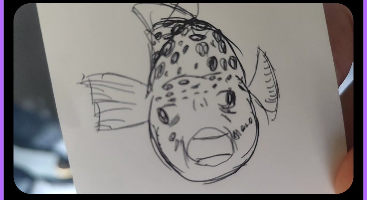 UdlWt's tweet photo. ギリ上げれる私の描いたフグ、化け物すぎてまだ面白い。 https://t.co/EWkdcJLQT2