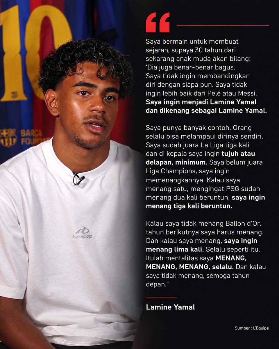 idextratime's tweet photo. 🗣️ Lamine Yamal dan harapan untuk karirnya : https://t.co/zJhs04EgTo