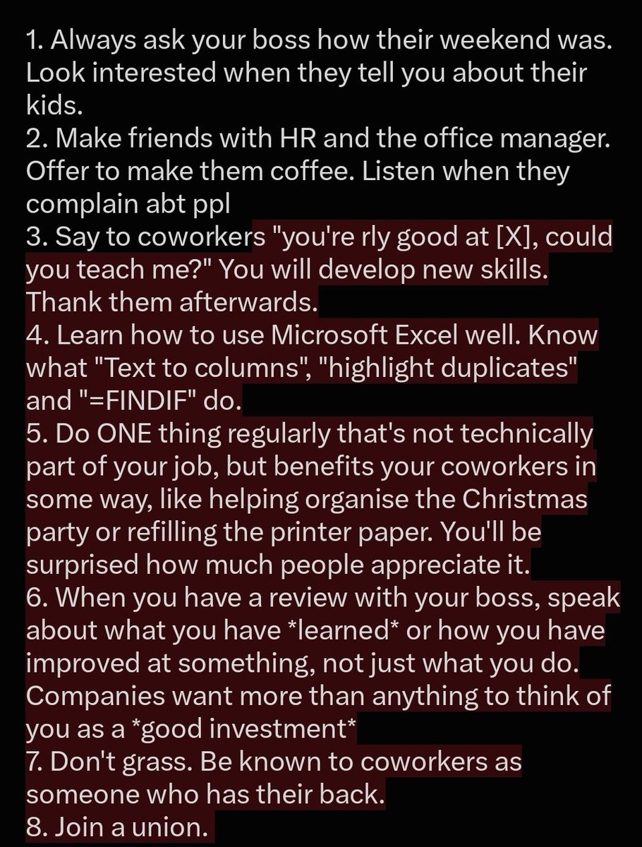 LagerBolshevik's tweet photo. Some deadly serious career advice since ppl don't seem to get it: https://t.co/KAgrv6xzyz