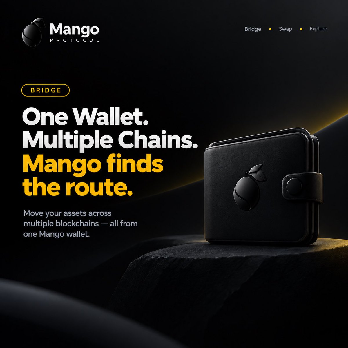 Mango_protocol's tweet photo. One wallet. Multiple chains. One simple route. 🥭 https://t.co/ZeIaX5ITXn