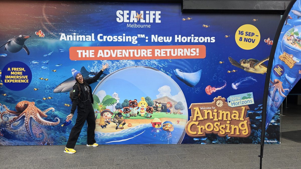 techAU's tweet photo. Gaming and education collide with the SEA LIFE Melbourne × Animal Crossing: New Horizons experience - https://t.co/6SrPIxqNwd (by @MishManners )

School holidays have officially kicked off, and SEA LIFE Melbourne Aquarium is bringing Nintendo's beloved Animal Crossing: New Horizons into the real world. Running through November 8, 2026, the experience blends interactive fun with hands-on marine learning.

Visitors can meet Isabelle in person, complete the island stamp rally featuring characters like Fang, Stitches, and Flip, and check out Blathers' creature education panels throughout the exhibits.