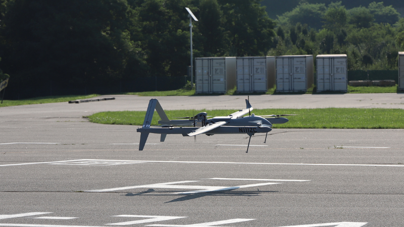 airportsint's tweet photo. #Textron Systems’ #Aerosonde has become the first uncrewed aircraft system to fly in commercial airspace utilising two vertiports.
#UAS #AAM #FAA #MAAP #drones #airspace #aviation #unmanned #electric #VTOL #eVTOL #vertiports #technology #aircraft #electrification https://t.co/GPZLfLu0T3