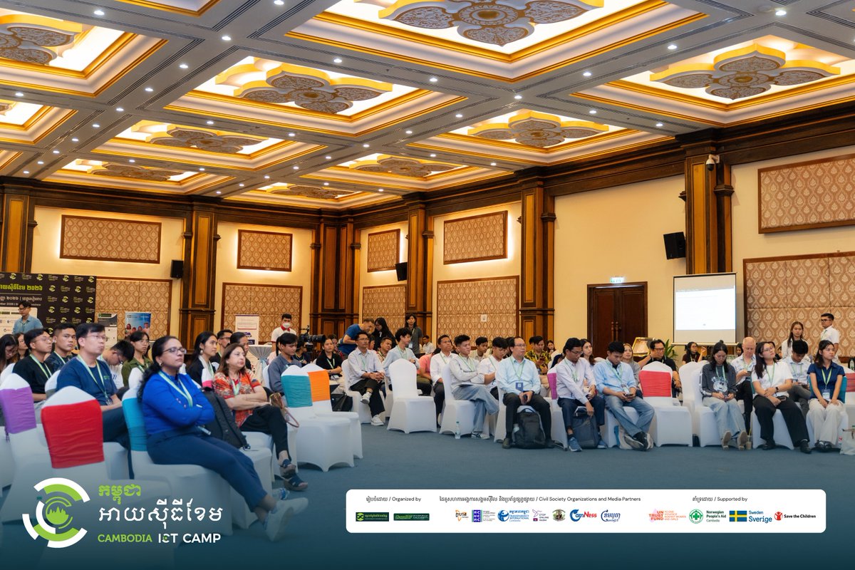opendevcam's tweet photo. That's a wrap on #CambodiaICTCamp2026! 
~150 participants from 7 countries came together for two days of learning, sharing, and discussion on AI, digital rights, online safety, and access to information. 🌐🤖
Thank you to our participants, speakers, partners, and donors! 💚

#ODC https://t.co/T0bv3g03ST