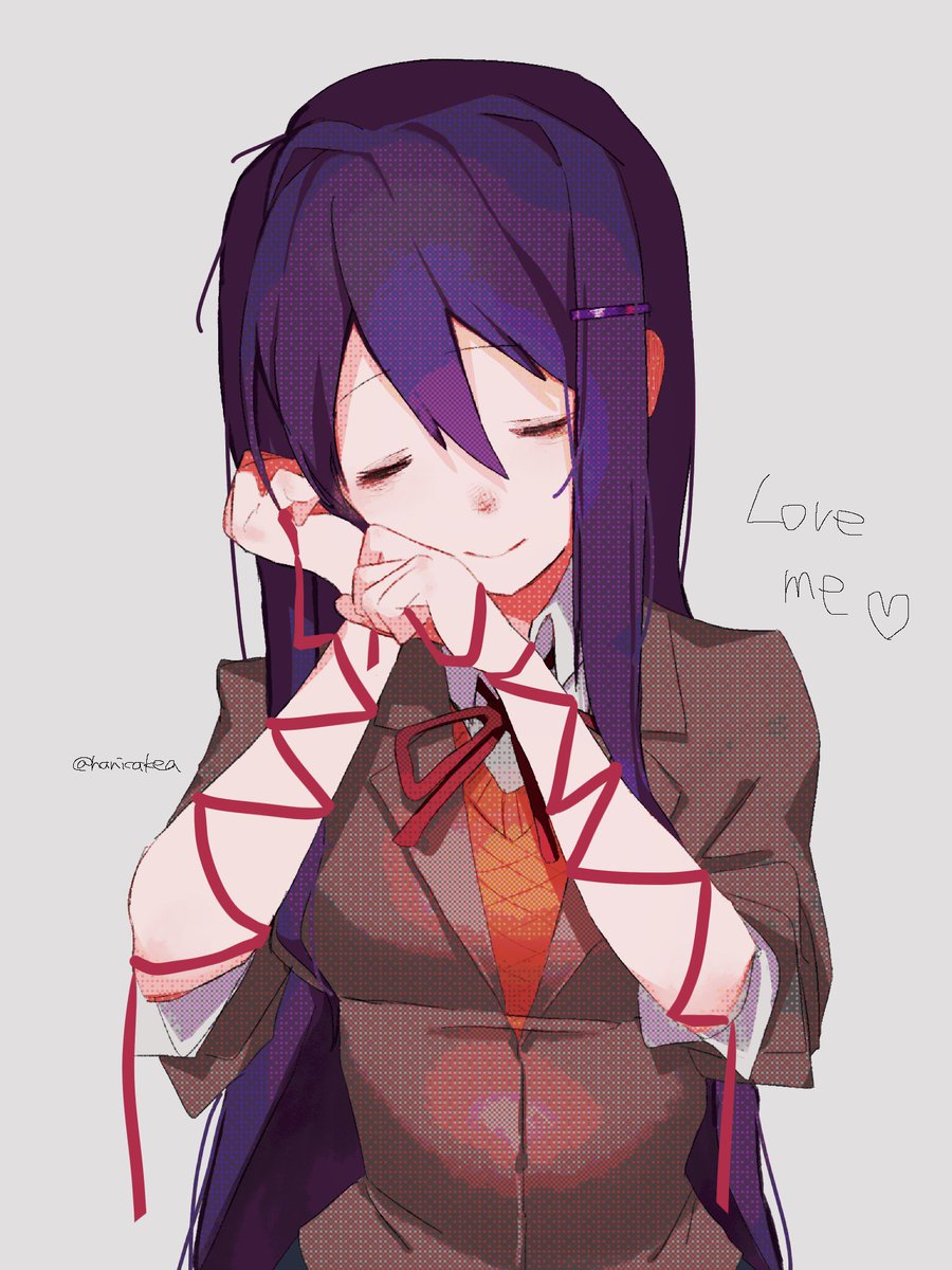 hanicakea's tweet photo. ユリ　#ddlc https://t.co/NyMLIw6lf5