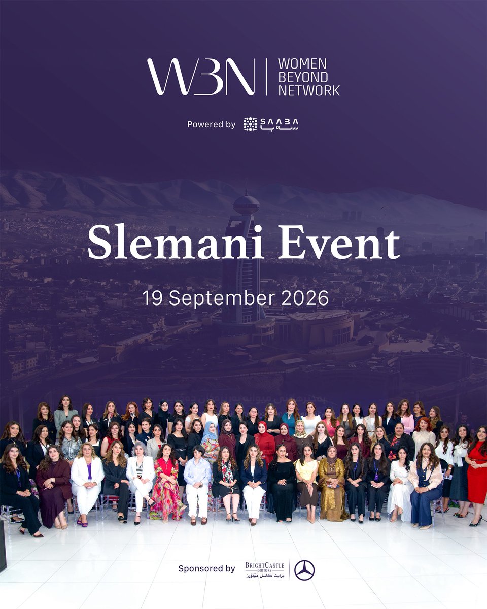 WomenBeyondNet's tweet photo. Our networking reception in Slemani city brought together inspiring women for meaningful conversations, new connections and shared possibilities.

Because when women connect, new possibilities begin.

Thank you to everyone who joined us, and to Mercedes-Benz for supporting the evening.