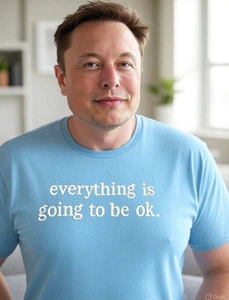 AmericanTeslaDr's tweet photo. Elon says, "Everything is going to be OK." What's your reaction? 👇

A. I believe him 👍
B. I hope so 🤞
C. I'll believe it when I see it 👀
D. Depends on the situation 🤔 https://t.co/ZGOvkmaztb