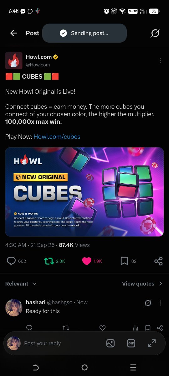 hashgso's tweet photo. @Howlcom Done Retweeted and have an acc 
Thanks a lot @Howlcom 
Im excited to play in your site https://t.co/JoEAjxU45Q